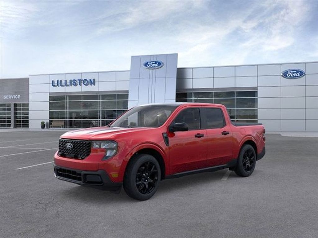 Ruby Red Metallic Tinted Clearcoat 2025 Ford Maverick XLT SuperCrew AWD Pickup Truck All-Wheel Drive 8-Speed Automatic