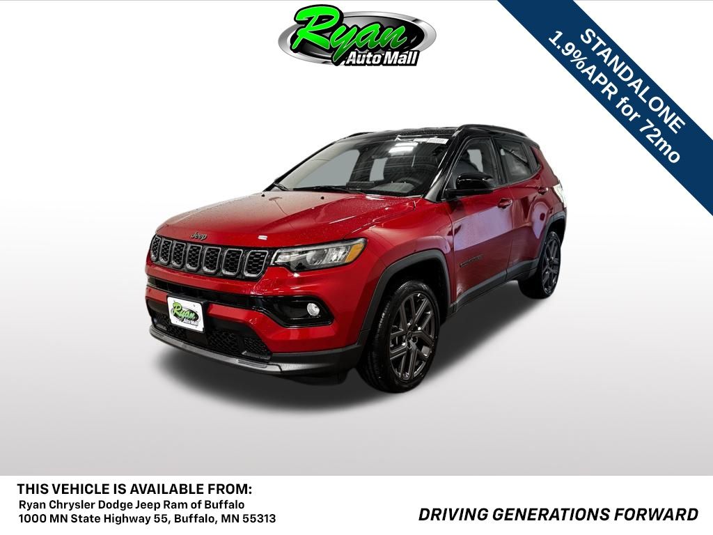 Red Hot Pearl Coat 2026 Jeep Compass SUV / Crossover Four-Wheel Drive 8-Speed Automatic