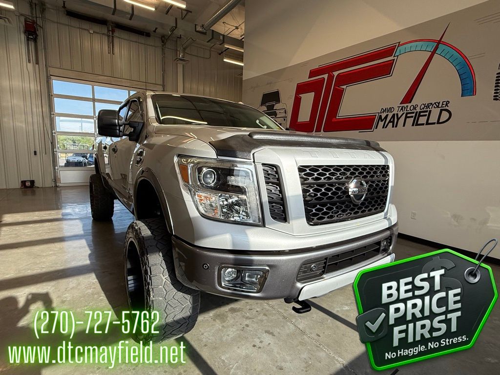 Brilliant Silver 2018 Nissan Titan XD PRO-4X Crew Cab 4WD Pickup Truck Four-Wheel Drive 7-Speed Automatic