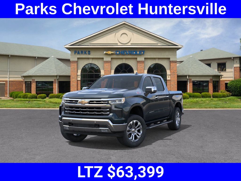 Cypress Gray 2026 Chevrolet Silverado 1500 LTZ Crew Cab 4WD Pickup Truck Four-Wheel Drive 10-Speed Automatic