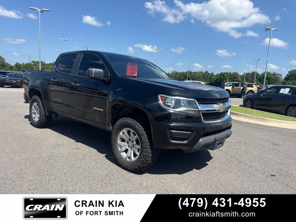 Black 2019 Chevrolet Colorado Work Truck Crew Cab 4WD Pickup Truck Four-Wheel Drive 8-Speed Automatic