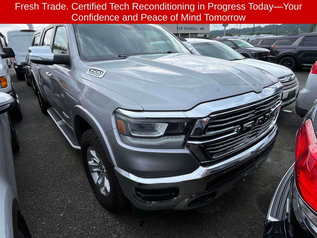 Billet Silver Metallic 2021 RAM 1500 Laramie Crew Cab 4WD Pickup Truck Four-Wheel Drive 8-Speed Automatic