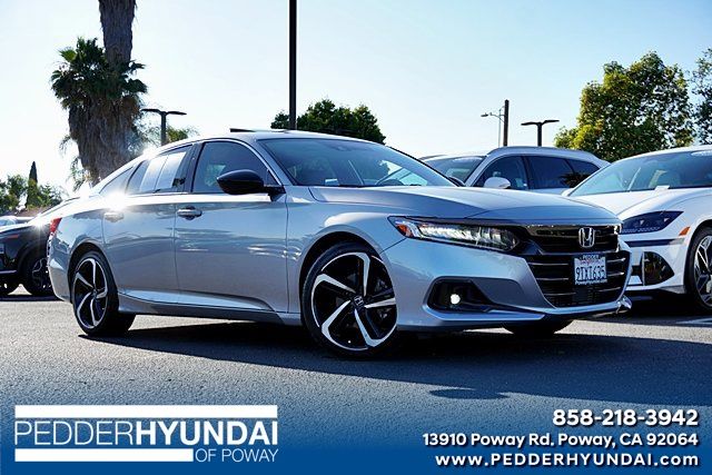 Silver 2022 Honda Accord Sedan Front-Wheel Drive Automatic