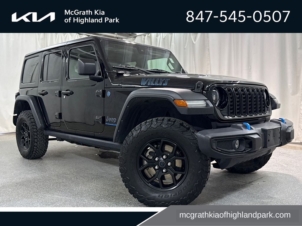 Black Clearcoat 2024 Jeep Wrangler 4xe SUV / Crossover Four-Wheel Drive 8-Speed Automatic