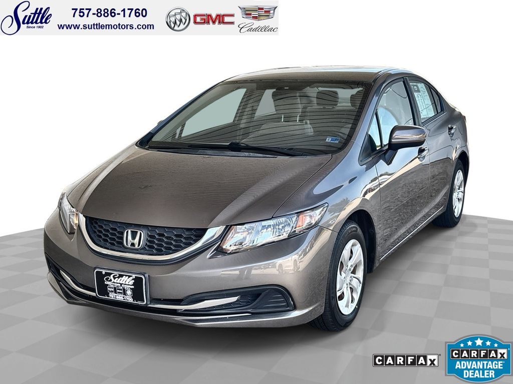 Gray (Modern Steel Metallic) 2014 Honda Civic Sedan Front-Wheel Drive Continuously Variable Transmission