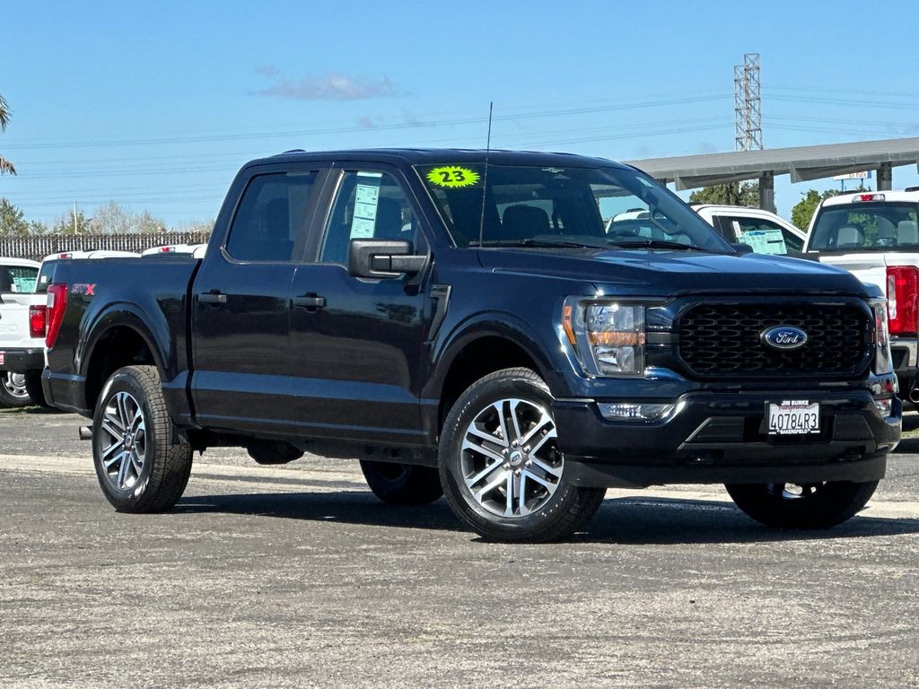Antimatter Blue Metallic 2023 Ford F-150 XL SuperCrew 4WD Pickup Truck Four-Wheel Drive Automatic