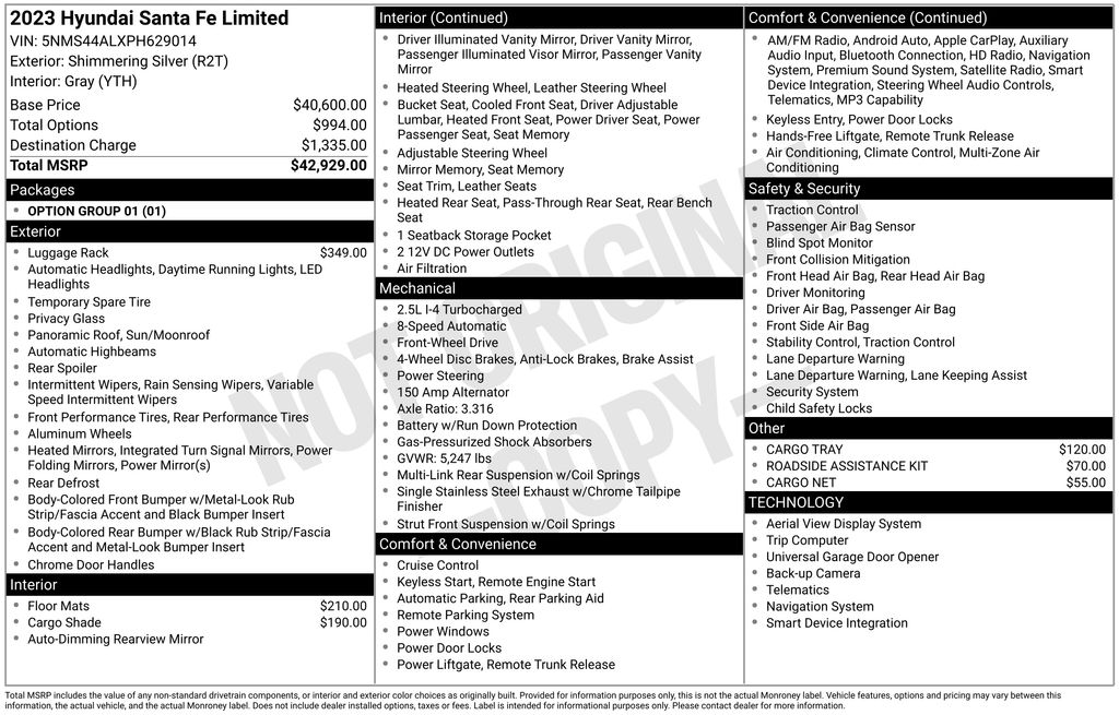 2023 Hyundai Santa Fe Limited Silver at Community Toyota