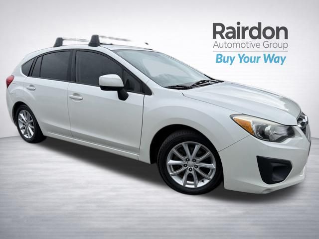 Satin White Pearl 2013 Subaru Impreza 2.0i Premium Hatchback Hatchback All-Wheel Drive Continuously Variable Transmission