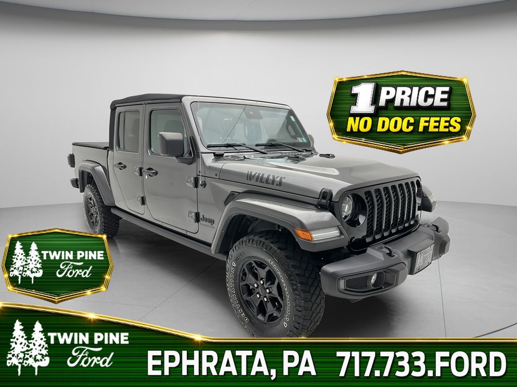 Gray (Granite Crystal Metallic Clearcoat) 2022 Jeep Gladiator Pickup Truck Four-Wheel Drive 6-Speed Manual