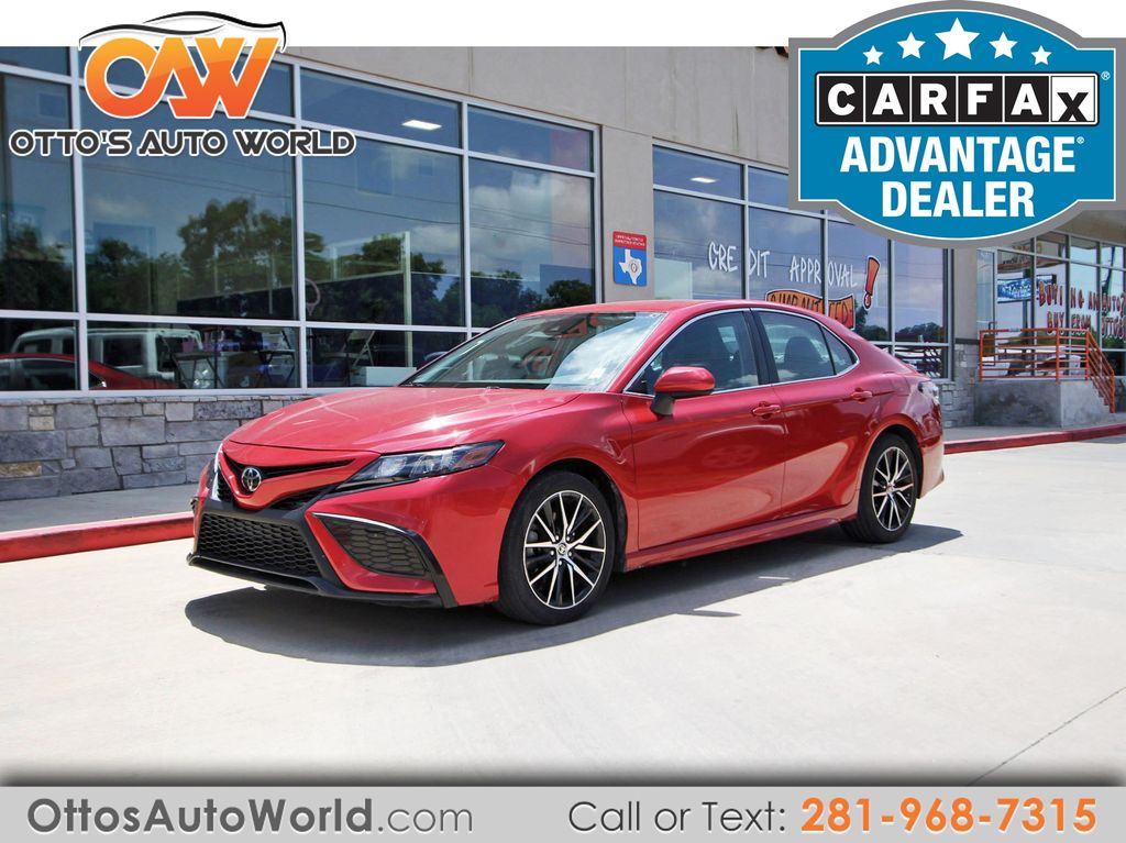 Red 2021 Toyota Camry Sedan Front-Wheel Drive 8-Speed Automatic