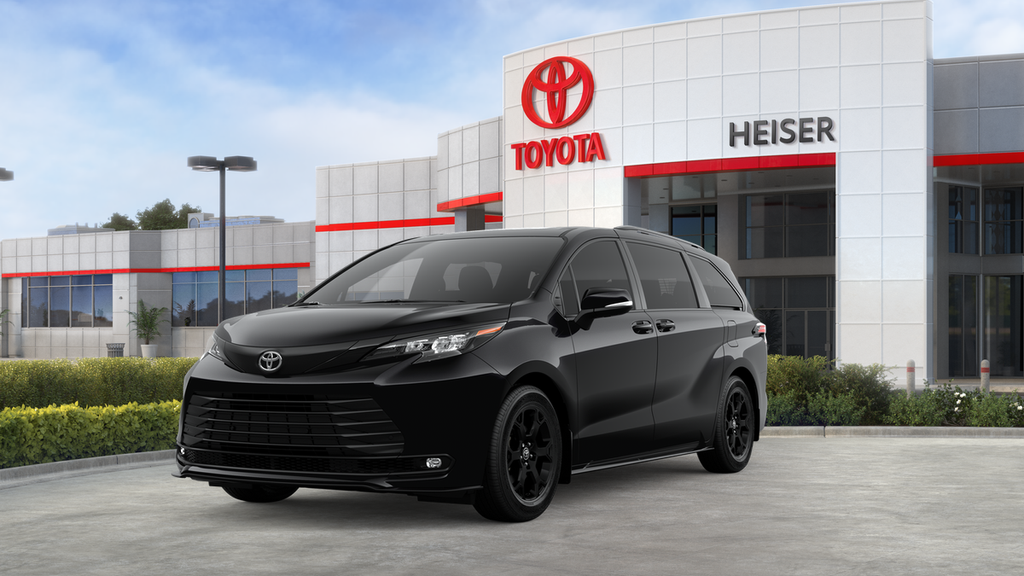 Midnight Black Metallic 2026 Toyota Sienna Woodland Edition 7-Passenger AWD Minivan All-Wheel Drive Continuously Variable Transmission