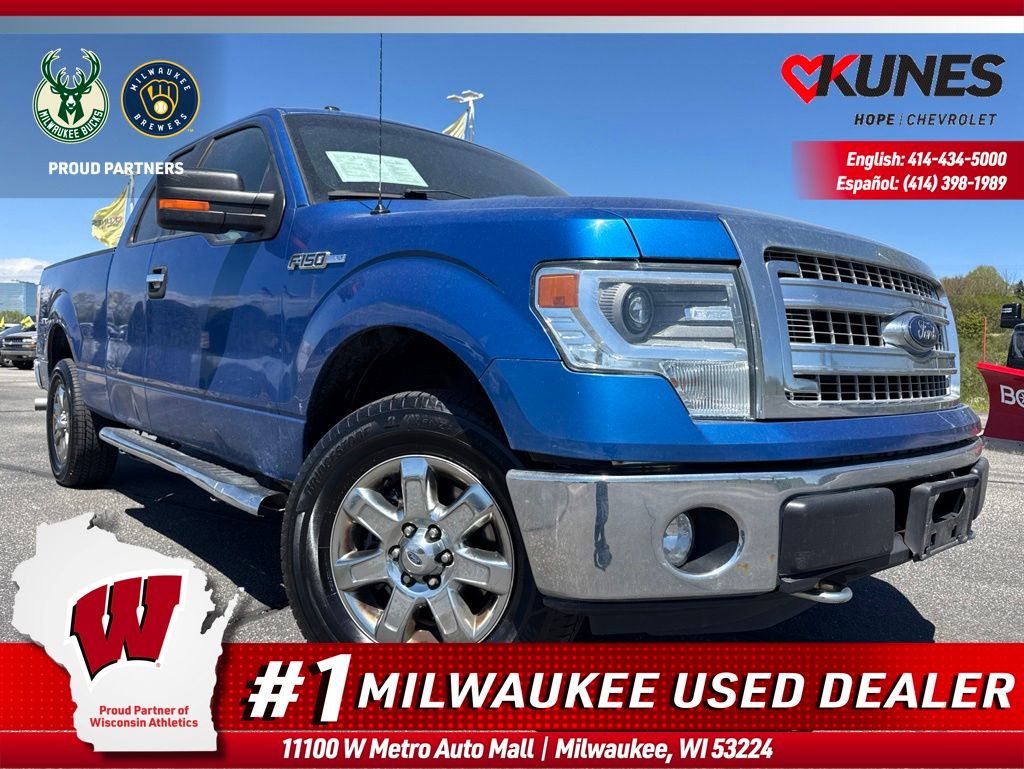 Blue Flame Metallic 2014 Ford F-150 Pickup Truck Four-Wheel Drive 6-Speed Automatic