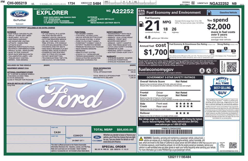 Certified Used 2022 Black Ford King Ranch image 5