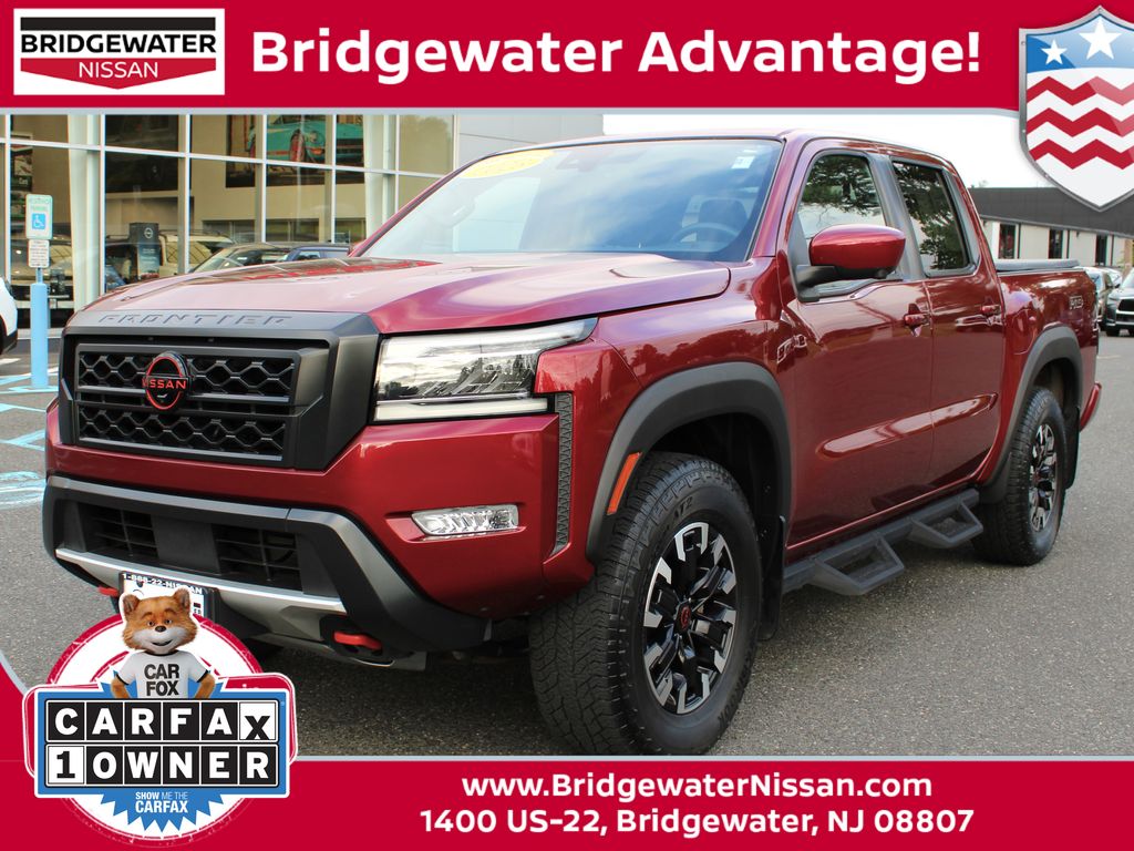 Cardinal Red Metallic 2023 Nissan Frontier Pickup Truck Four-Wheel Drive 9-Speed Automatic