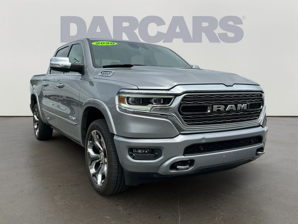 Billet Silver Metallic Clearcoat 2020 RAM 1500 Limited Crew Cab 4WD Pickup Truck Four-Wheel Drive 8-Speed Automatic