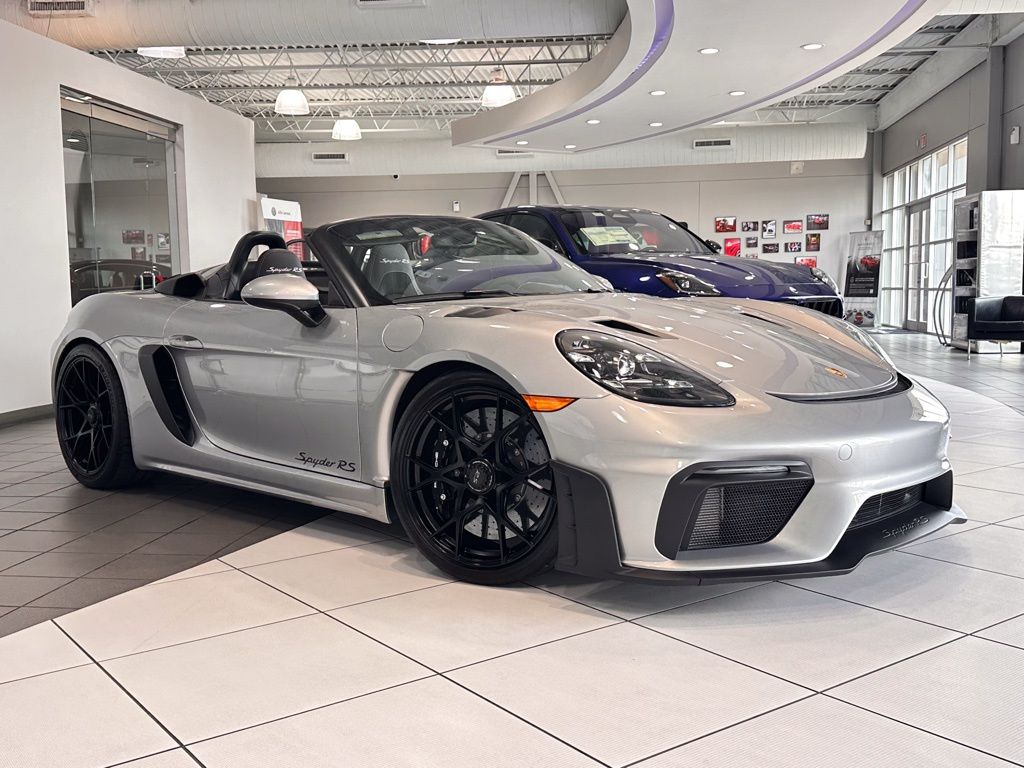 GT Silver Metallic 2025 Porsche 718 Boxster Spyder RS RWD Convertible Rear-Wheel Drive 7-Speed Automatic