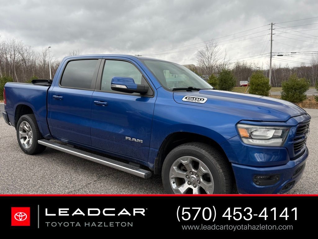 Blue Streak Pearlcoat 2019 RAM 1500 Big Horn Crew Cab 4WD Pickup Truck Four-Wheel Drive 8-Speed Automatic