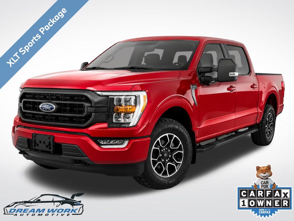 Red Metallic 2021 Ford F-150 Pickup Truck Four-Wheel Drive Automatic