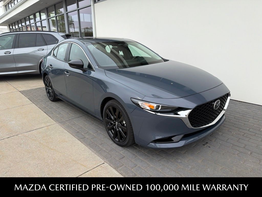 Polymetal Gray Metallic 2025 Mazda MAZDA3 2.5 S Carbon Edition Sedan AWD Sedan All-Wheel Drive 6-Speed Automatic