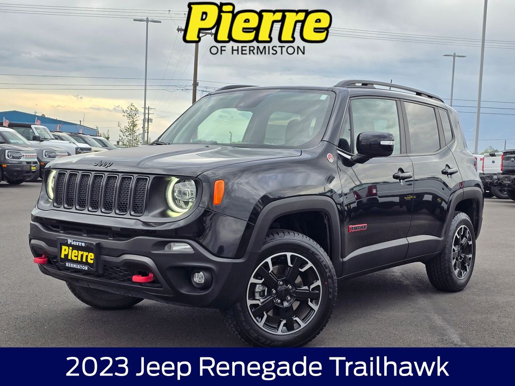 Black Clearcoat 2023 Jeep Renegade Trailhawk 4WD SUV / Crossover Four-Wheel Drive 9-Speed Automatic