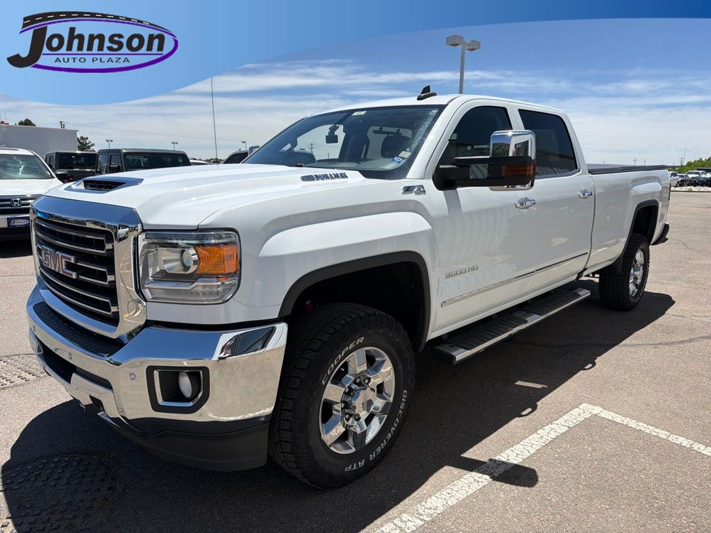 Summit White 2018 GMC Sierra 3500HD SLT Crew Cab 4WD Pickup Truck Four-Wheel Drive 6-Speed Automatic