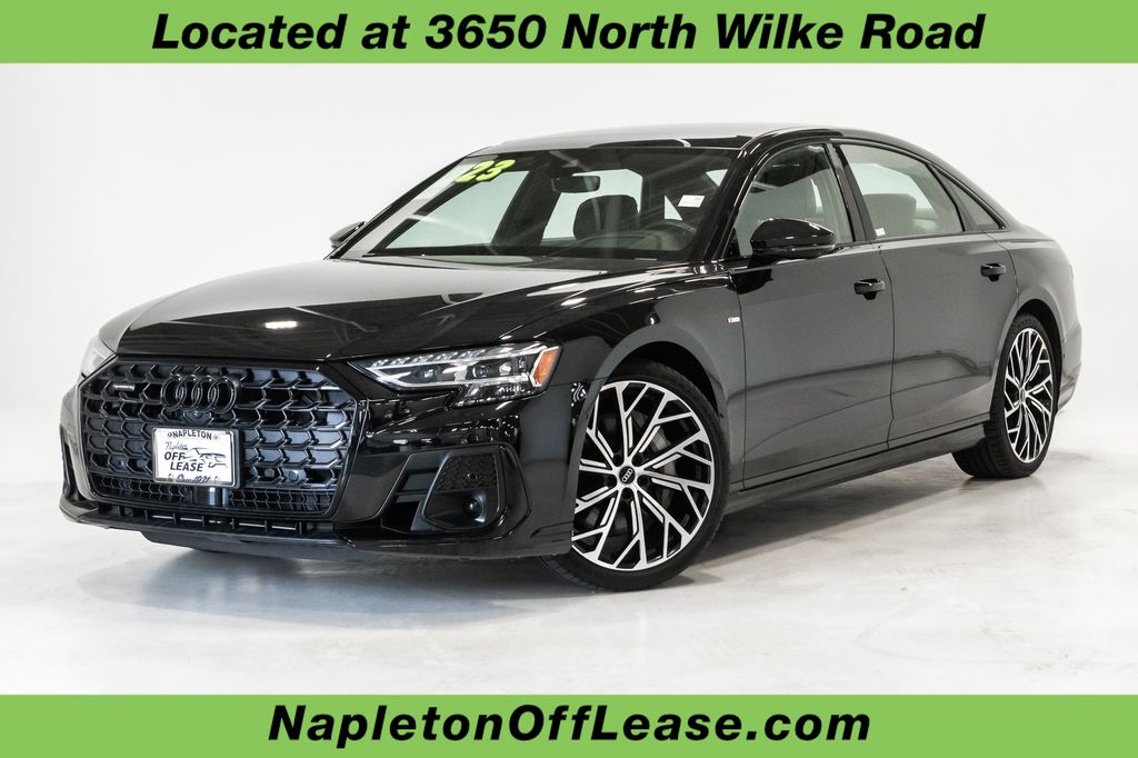 Mythos Black Metallic 2023 Audi A8 L quattro 55 TFSI Sedan All-Wheel Drive 8-Speed Automatic