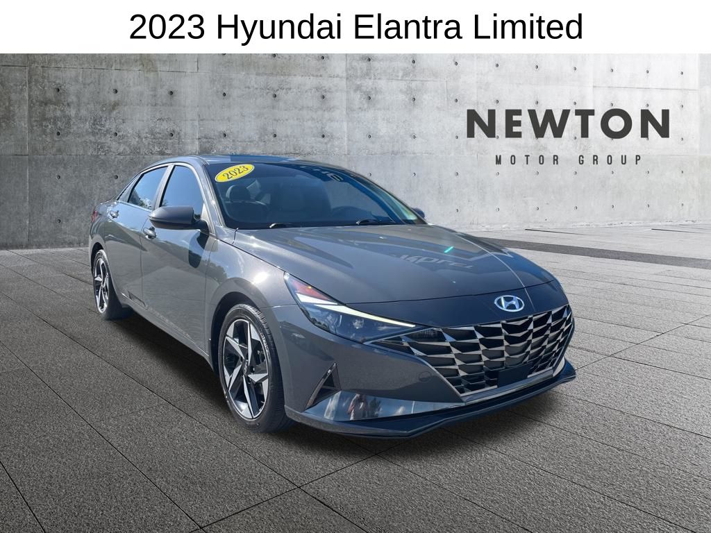 Gray 2023 Hyundai Elantra Limited FWD Sedan Front-Wheel Drive Continuously Variable Transmission