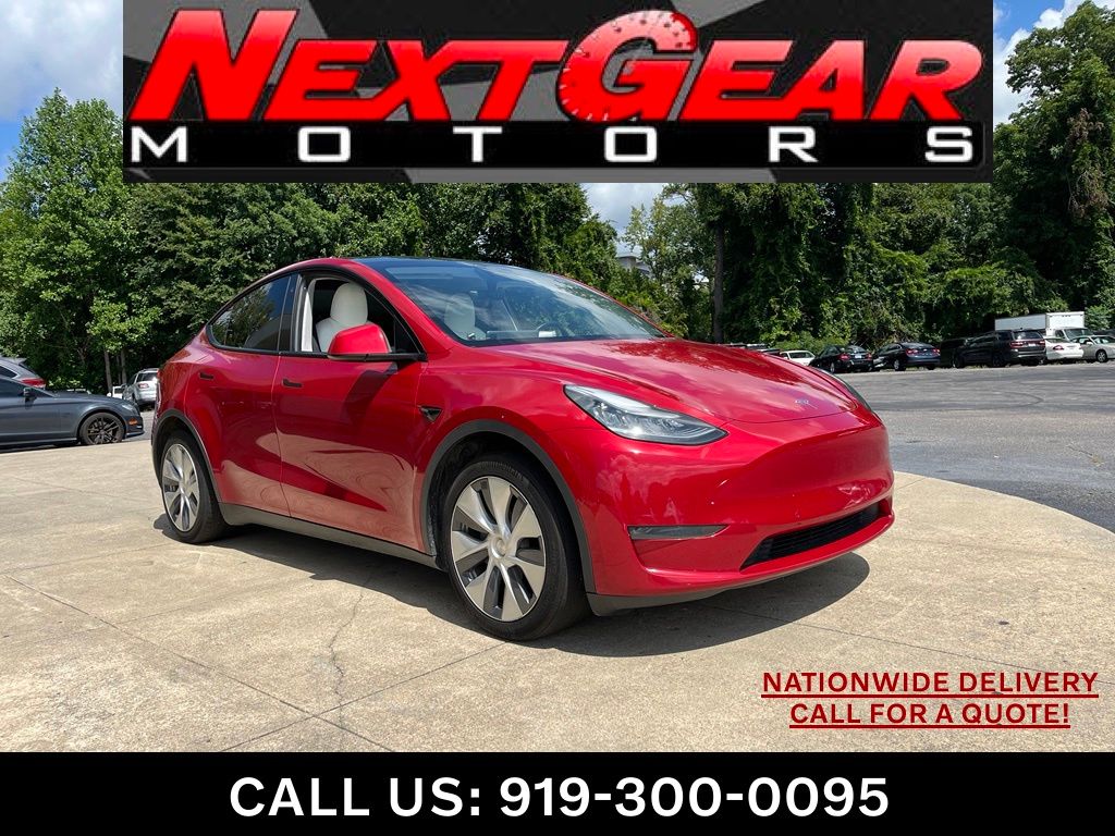 Red Multi-Coat 2021 Tesla Model Y SUV / Crossover All-Wheel Drive 1-Speed Automatic