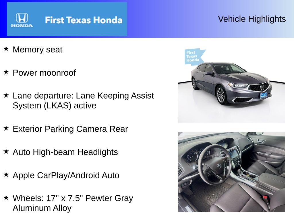 Used Car 2020 Acura Tlx  2.4l For Sale Under $30,000 In Austin, Texas