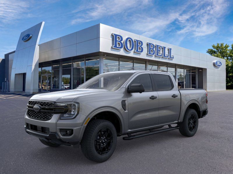 Gray Metallic 2026 Ford Ranger XLT SuperCrew 4WD Pickup Truck Four-Wheel Drive Automatic