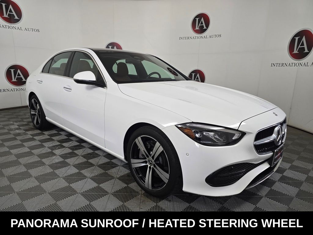 Polar White 2025 Mercedes-Benz C-Class Sedan All-Wheel Drive 9-Speed Automatic
