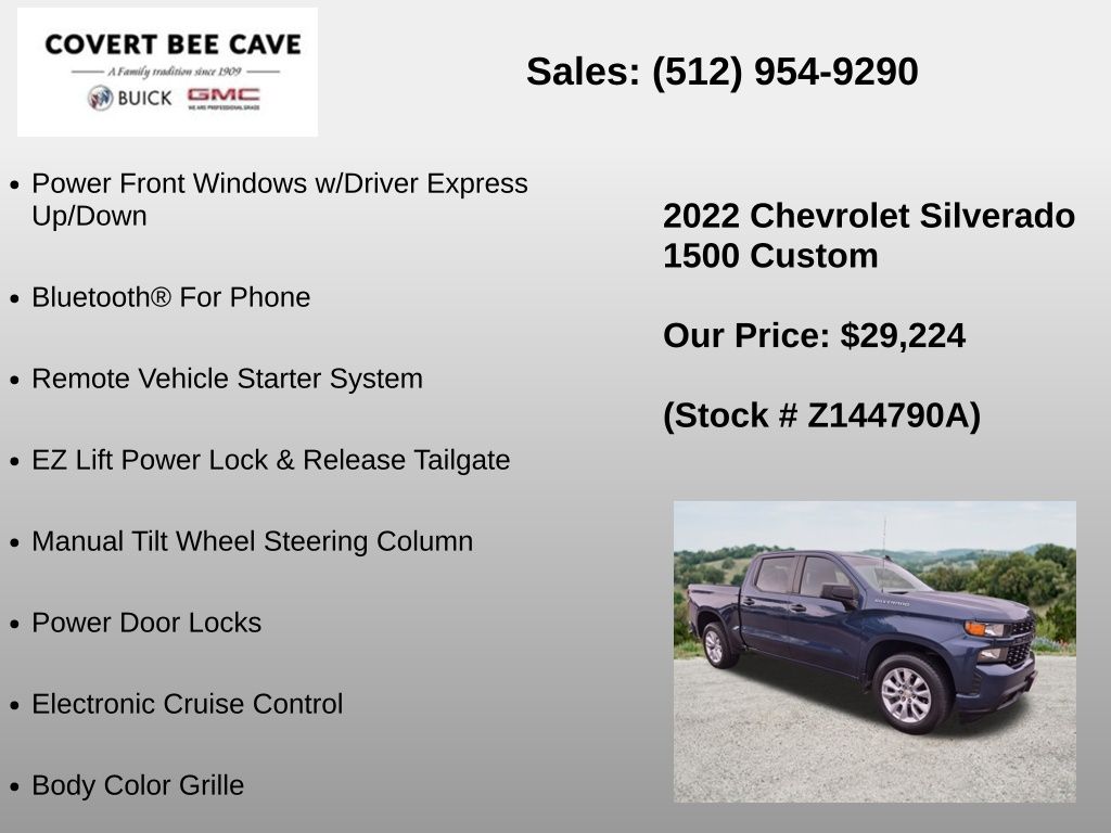 Used Car 2022 Chevrolet Silverado 1500 Ltd  Custom For Sale Under $30,000 In Austin, Texas