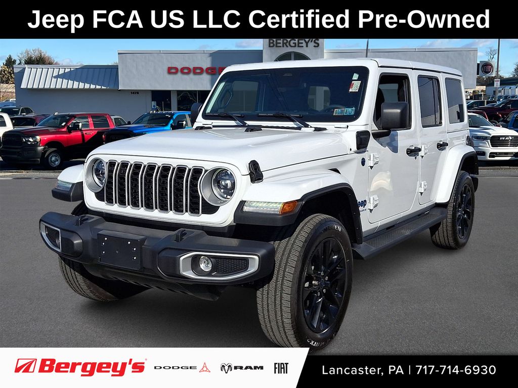 Bright White Clearcoat 2025 Jeep Wrangler 4xe Sahara 4WD SUV / Crossover Four-Wheel Drive 8-Speed Automatic