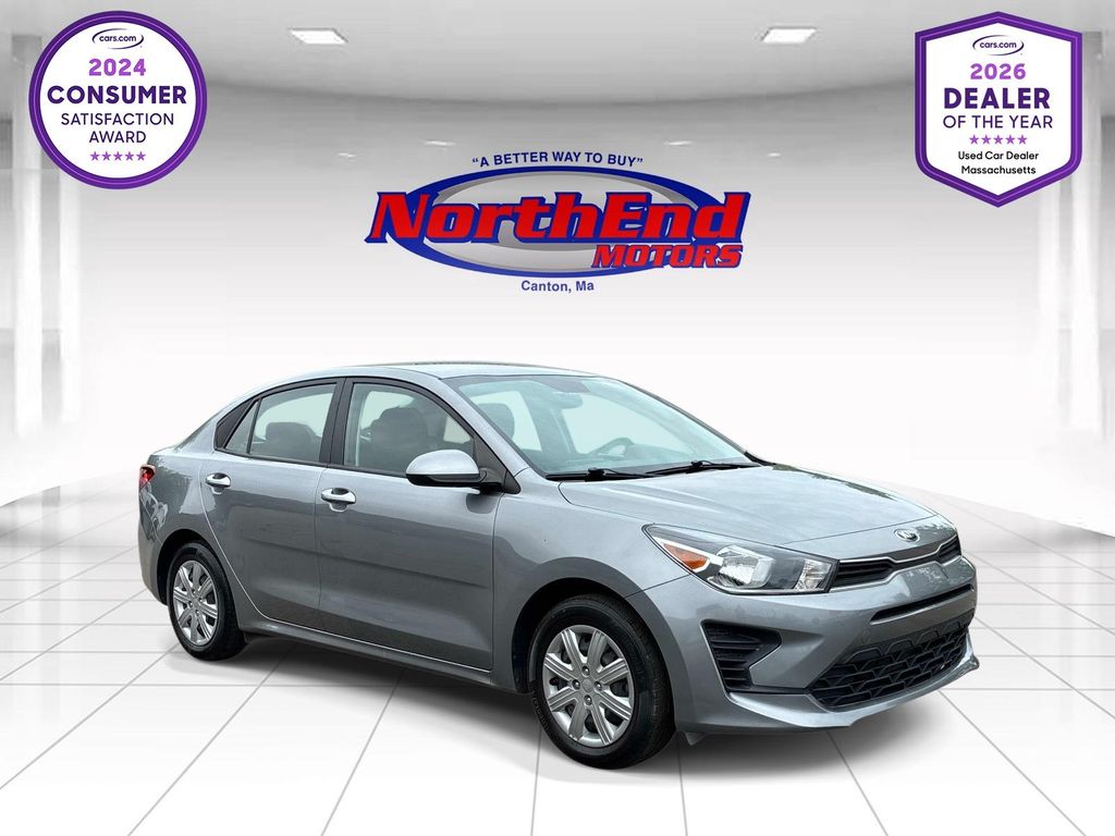 Steel Gray 2021 Kia Rio S FWD Sedan Front-Wheel Drive Continuously Variable Transmission