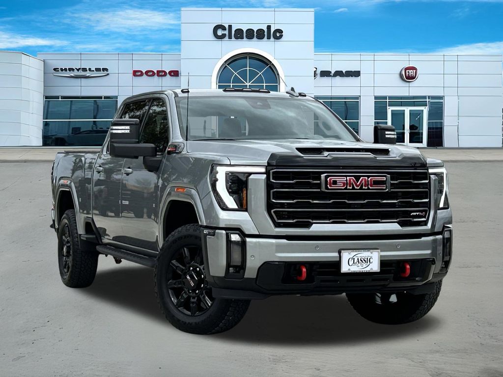 Sterling Metallic 2024 GMC Sierra 2500HD AT4 Crew Cab 4WD Pickup Truck Four-Wheel Drive Automatic