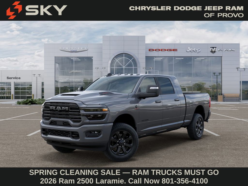 Ceramic Gray Clearcoat 2026 RAM 2500 Laramie Mega Cab 4WD Pickup Truck Four-Wheel Drive 8-Speed Automatic