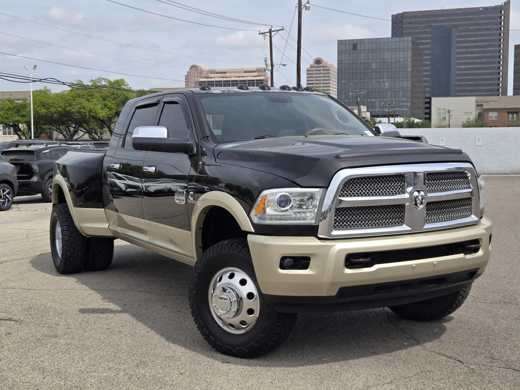 Black Clearcoat 2014 RAM 3500 Laramie Longhorn Mega Cab DRW 4WD Pickup Truck Four-Wheel Drive 6-Speed Automatic