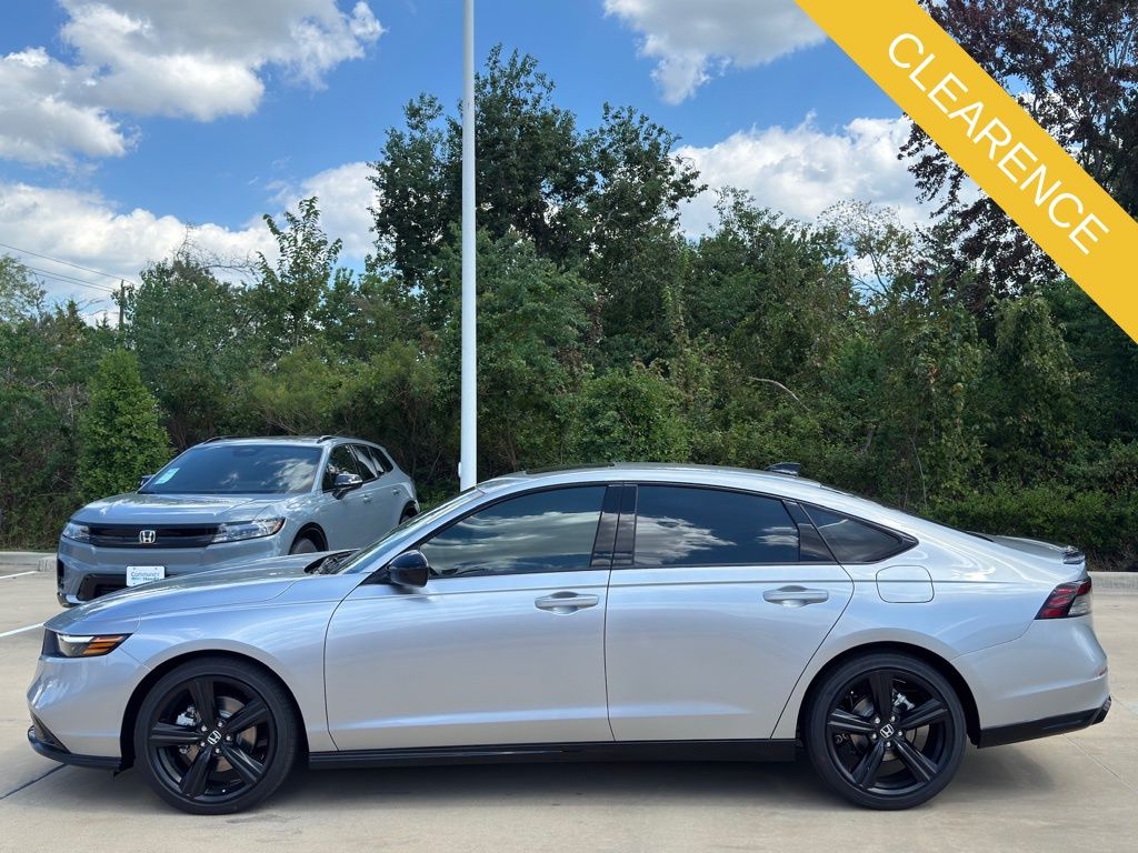 2025 Honda Accord Hybrid Sport-L Silver at Classic Honda Galveston
