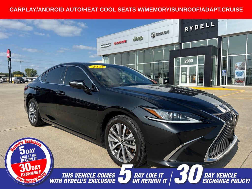 Black (Obsidian) 2021 Lexus ES Sedan Front-Wheel Drive 8-Speed Automatic
