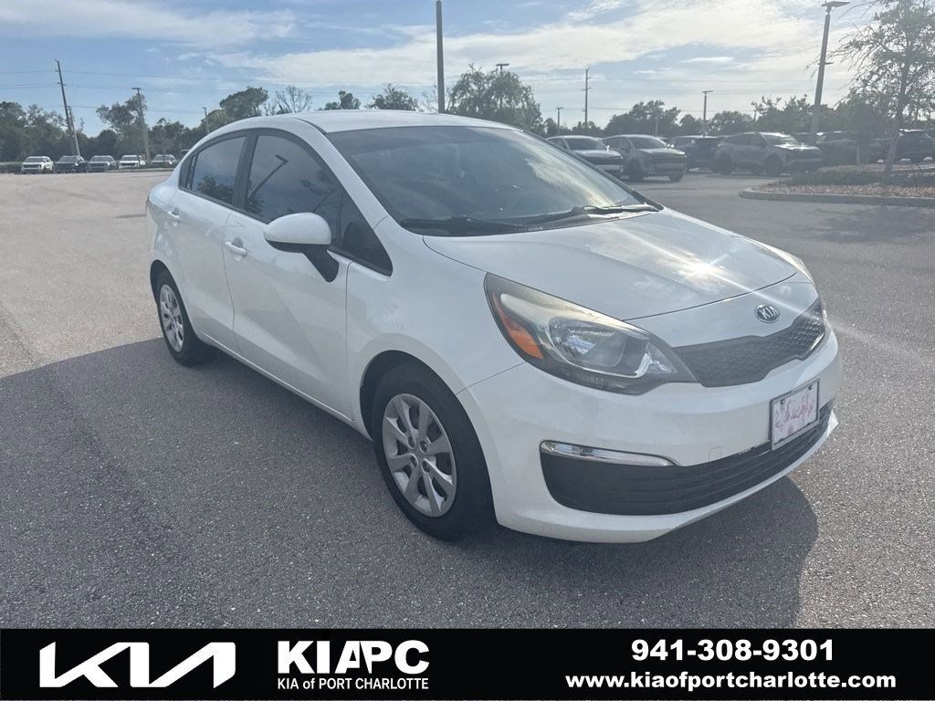 Clear White 2016 Kia Rio LX Sedan Front-Wheel Drive 6-Speed Automatic