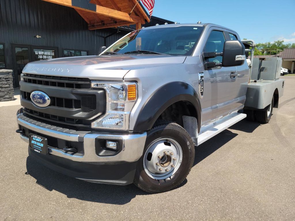 Silver Metallic 2020 Ford F-350 Super Duty Chassis Pickup Truck Four-Wheel Drive Automatic