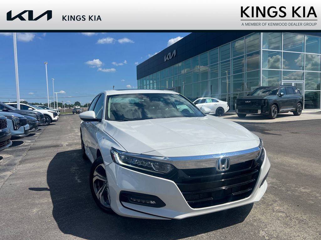 Platinum White Pearl 2018 Honda Accord Sedan Front-Wheel Drive Continuously Variable Transmission