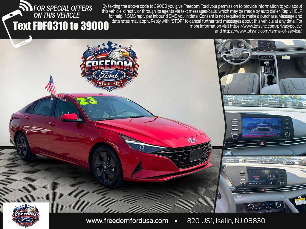 Calypso Red 2023 Hyundai Elantra Sedan Front-Wheel Drive Continuously Variable Transmission