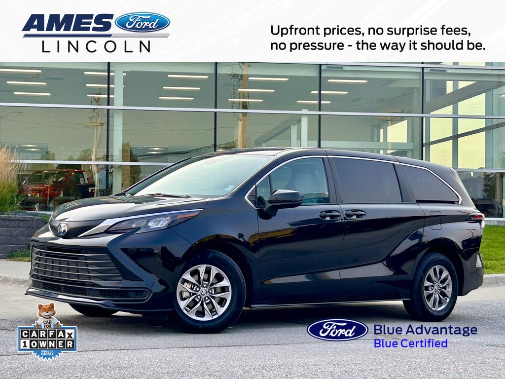 Midnight Black Metallic 2025 Toyota Sienna Minivan Front-Wheel Drive Continuously Variable Transmission