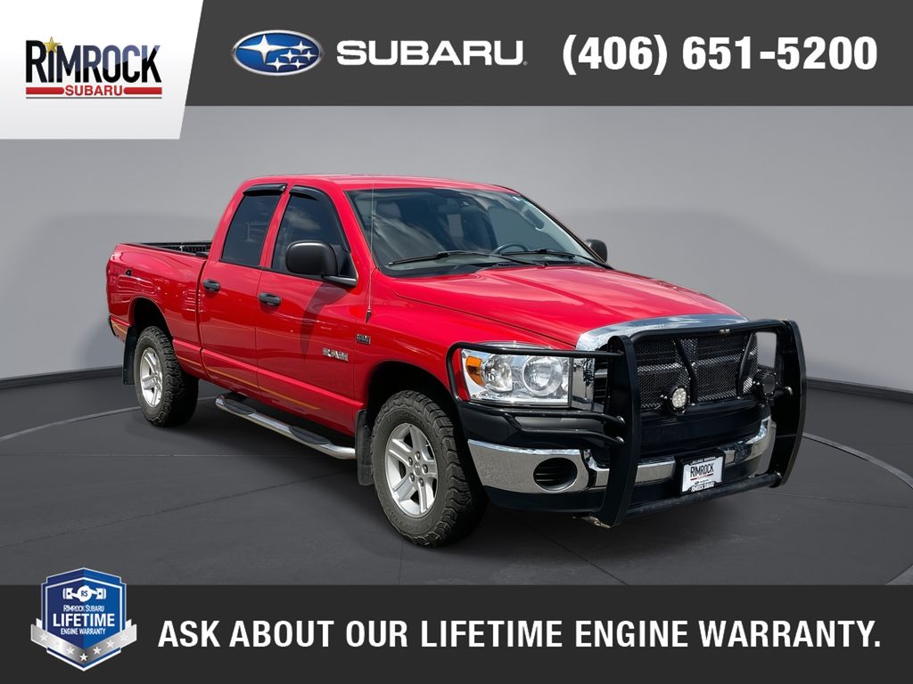Flame Red Clearcoat 2008 Dodge RAM 1500 Pickup Truck 5-Speed Automatic