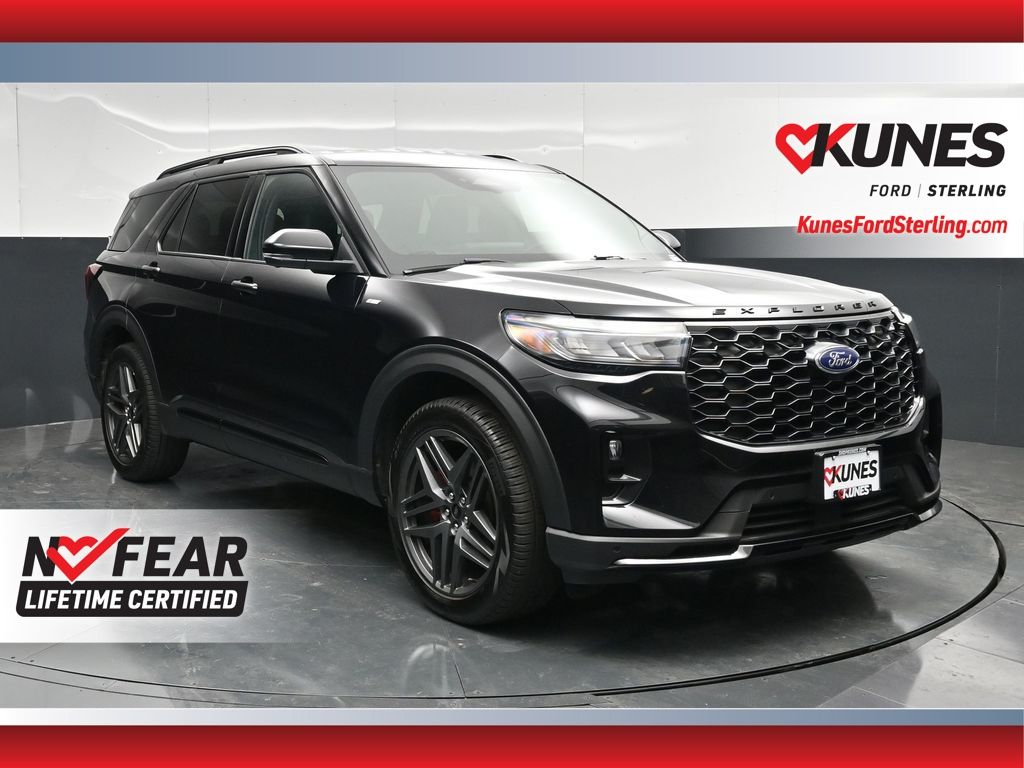 Black Metallic 2025 Ford Explorer ST-Line AWD SUV / Crossover All-Wheel Drive Automatic