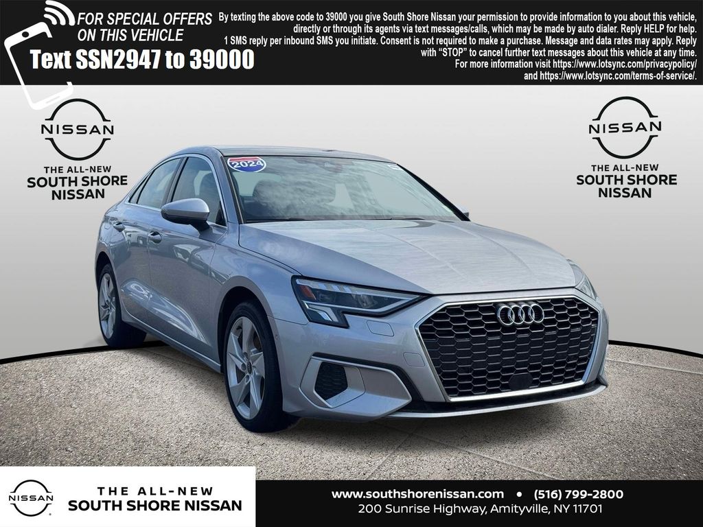 Florett Silver Metallic 2024 Audi A3 40 TFSI Premium FWD Sedan Front-Wheel Drive 7-Speed Automatic