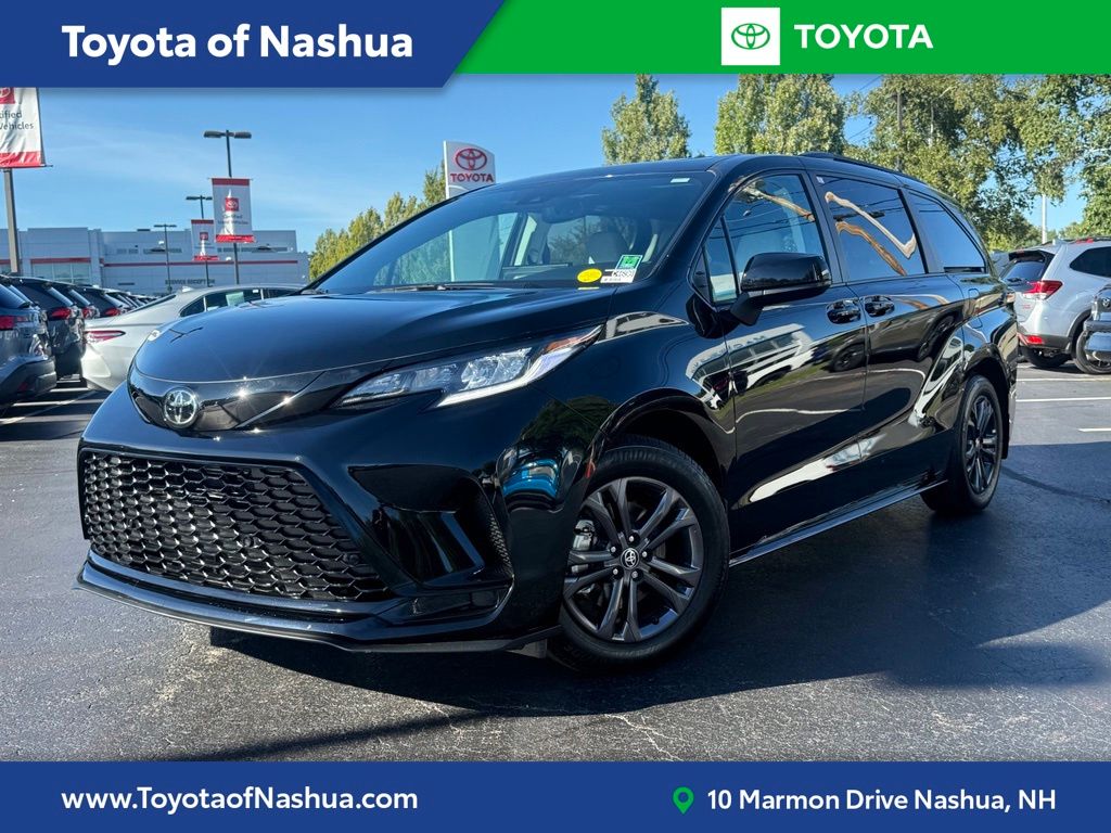 Midnight Black Metallic 2026 Toyota Sienna Minivan Continuously Variable Transmission