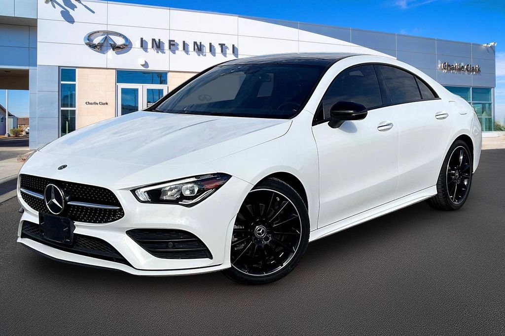 Digital White Metallic 2022 Mercedes-Benz CLA 250 FWD Coupe Front-Wheel Drive 7-Speed Automatic