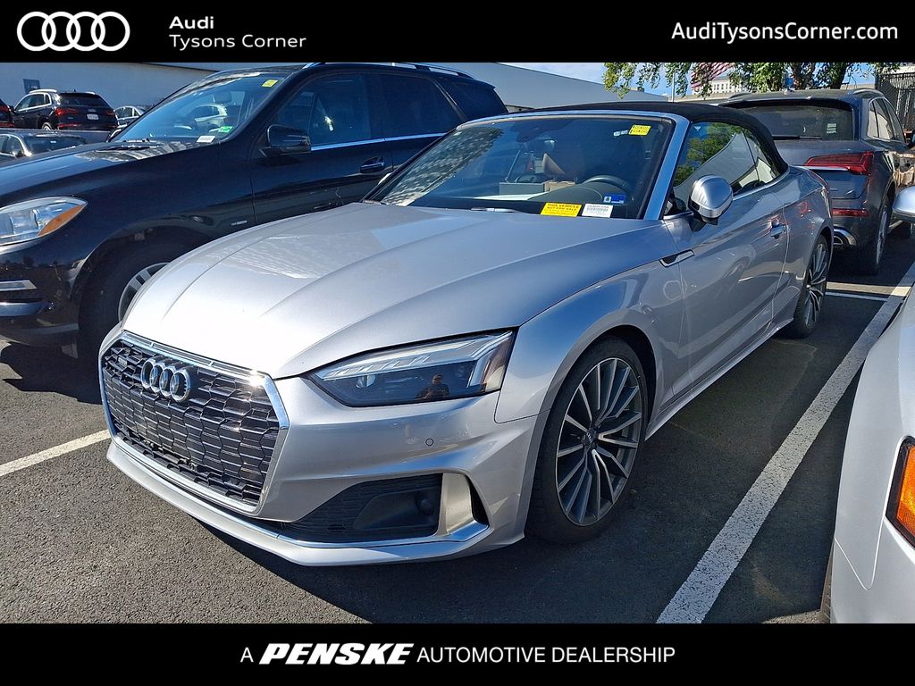 Florett Silver Metallic/Black Roof 2020 Audi A5 Convertible All-Wheel Drive 7-Speed Automatic